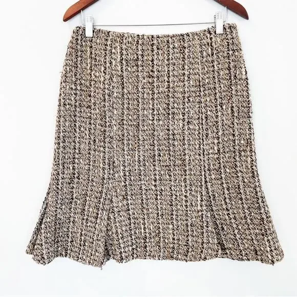 Jones New York Brown Tan Mini Fit and Flare Skirt - Picture 11 of 13